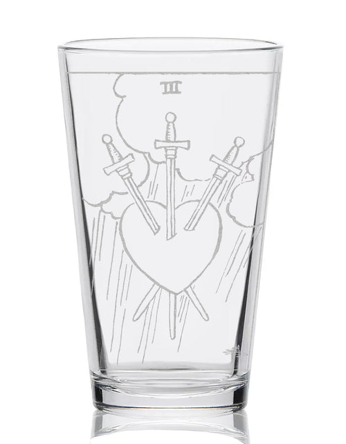 Load image into Gallery viewer, RIDER-WAITE TAROT CARD Pint Glasses by LumEngrave
