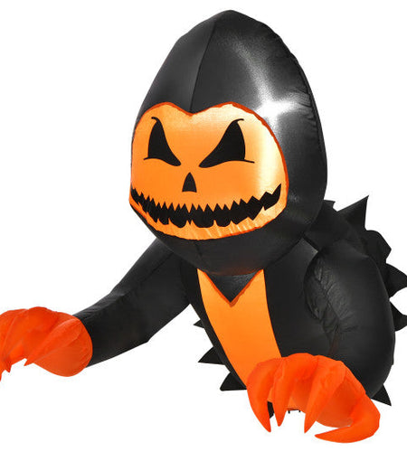 3.3 Feet Halloween Inflatable Pumpkin Head Ghost Broke Out from Window