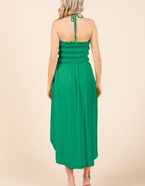 Load image into Gallery viewer, Culture Code Tie Back Shirring Dress with Pockets
