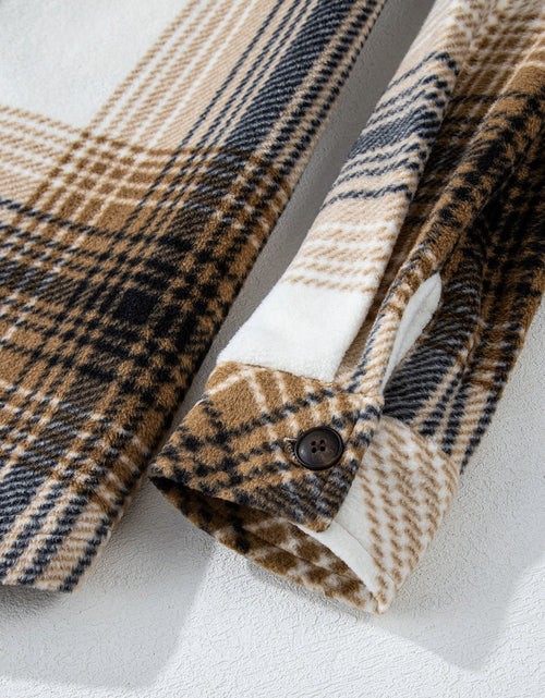 Load image into Gallery viewer, Plaid Button Up Long Sleeve Shacket
