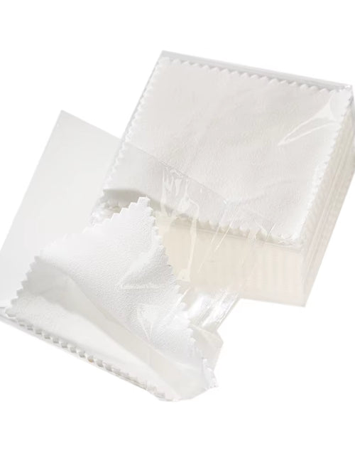 Load image into Gallery viewer, 50Pcs Individually Silver Cleaner Polishing Jewelry Cloth Napkin Tarnish Remover Tool with Package Ornaments for Silverware Gold
