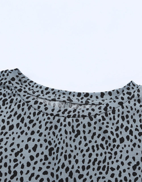 Load image into Gallery viewer, Animal Print Round Neck Tunic Tee with Pockets
