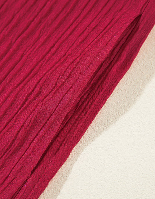 Load image into Gallery viewer, Frill Notched Long Sleeve Dress
