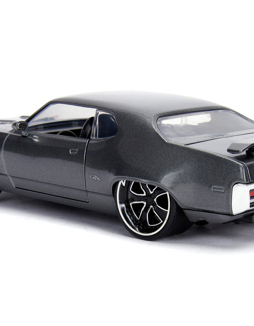 Load image into Gallery viewer, 1972 Plymouth GTX 440 Metallic Gray with Red Stripe "Bigtime Muscle" 1/24 Diecast Model Car by Jada

