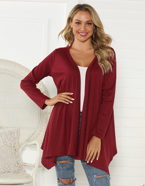 Load image into Gallery viewer, Shiny Floral Open Front Long Sleeve Cardigan
