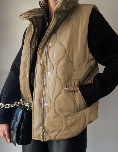 Load image into Gallery viewer, Collared Neck Vest with Pockets
