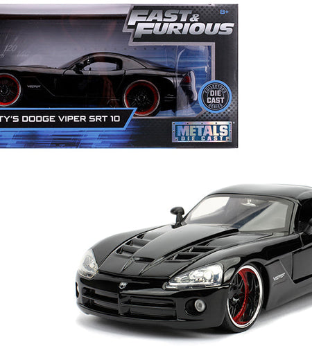 Letty's Dodge Viper SRT 10 Black "Fast & Furious" Movie 1/24 Diecast Model Car by Jada
