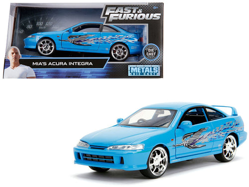 Load image into Gallery viewer, Mia's Acura Integra RHD (Right Hand Drive) Blue "The Fast and the Furious" Movie 1/24 Diecast Model Car by Jada
