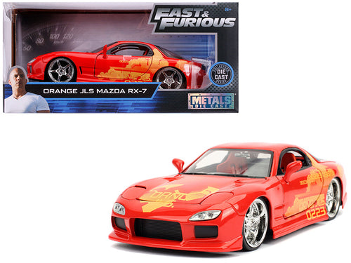 Load image into Gallery viewer, Orange Julius' Mazda RX-7 "Fast &amp; Furious" Movie 1/24 Diecast Model Car by Jada

