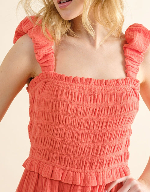 Load image into Gallery viewer, And The Why Smocked Ruffled Tiered Dress
