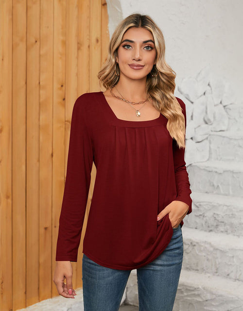 Load image into Gallery viewer, Square Neck Long Sleeve T-Shirt
