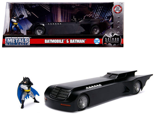 Load image into Gallery viewer, Batmobile with Batman Diecast Figure "Animated Series" DC Comics Series 1/24 Diecast Model Car by Jada
