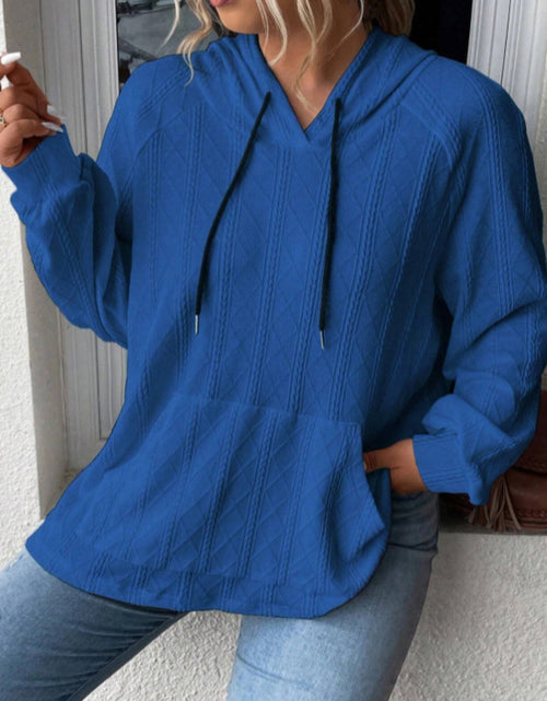 Load image into Gallery viewer, Full Size Drawstring Long Sleeve Hoodie
