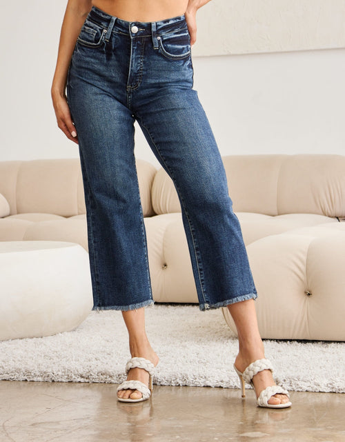 Load image into Gallery viewer, RFM Full Size Tummy Control High Waist Raw Hem Jeans
