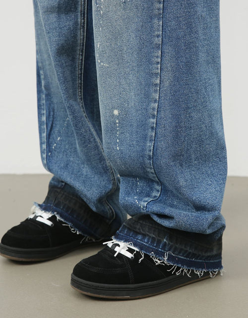 Load image into Gallery viewer, Men's Raw Hem Baggy Jeans
