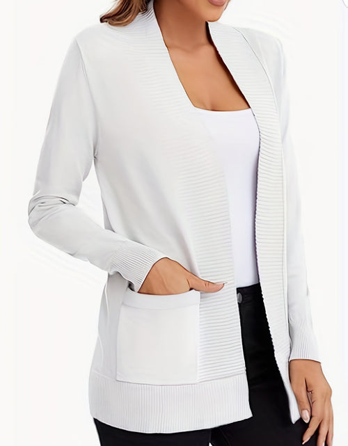 Load image into Gallery viewer, Open Front Long Sleeve Sweater Cardigan
