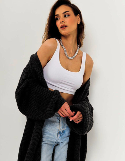 Load image into Gallery viewer, Open Front Long Sleeve Longline Cardigan
