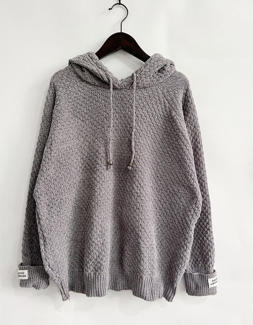 Load image into Gallery viewer, Drawstring Long Sleeve  Hooded Sweater

