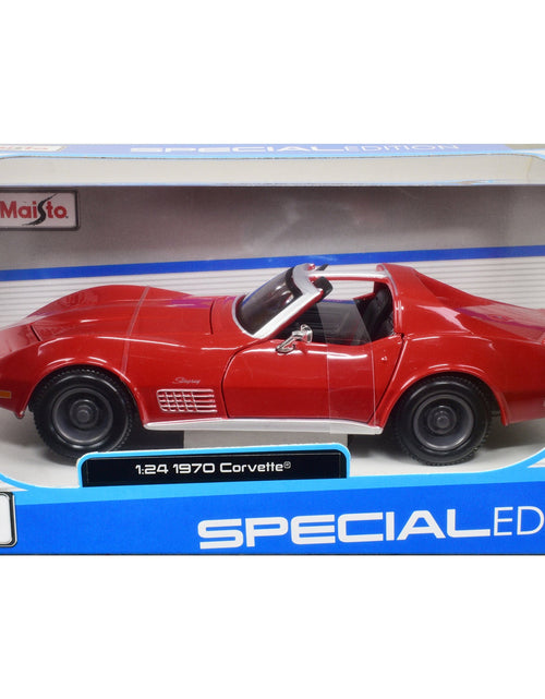 Load image into Gallery viewer, 1970 Chevrolet Corvette Convertible Red 1/24 Diecast Model Car by Maisto
