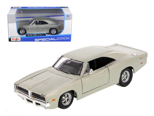 Load image into Gallery viewer, 1969 Dodge Charger R/T Hemi Silver 1/25 Diecast Car Model by Maisto
