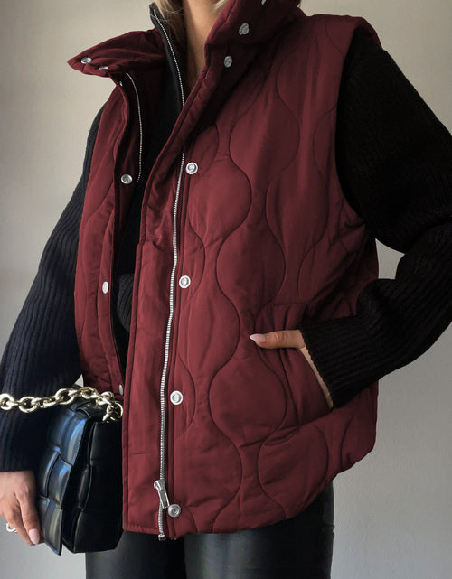 Load image into Gallery viewer, Collared Neck Vest with Pockets
