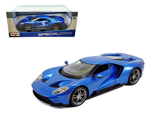 Load image into Gallery viewer, 2017 Ford GT Blue Metallic 1/18 Diecast Model Car by Maisto
