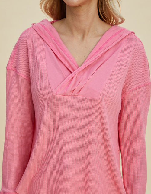 Load image into Gallery viewer, Double Take Full Size High-Low Dropped Shoulder Long Sleeve Hoodie
