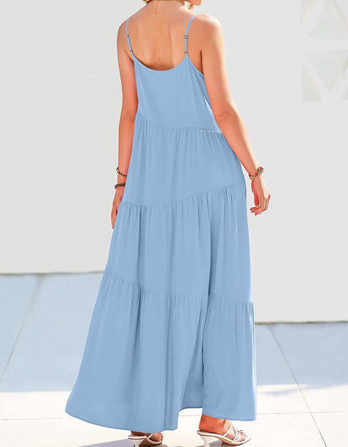 Load image into Gallery viewer, Full Size Ruched Tiered Spaghetti Strap Dress
