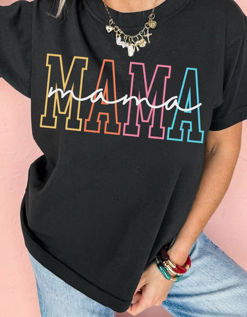 Load image into Gallery viewer, MAMA Round Neck Short Sleeve T-Shirt
