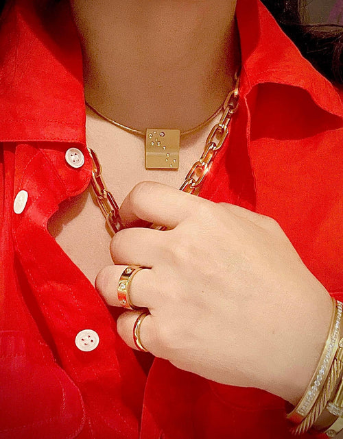Load image into Gallery viewer, C200G B.Tiff High Polish Gold Paperclip Chain Necklace by B.Tiff New York
