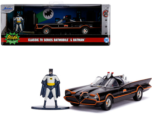 Load image into Gallery viewer, 1966 Batmobile with Diecast Batman Figurine "Batman" (1966-1968) Classic TV Series "DC Comics" "Hollywood Rides" Series 1/32 Diecast Model Car by Jada
