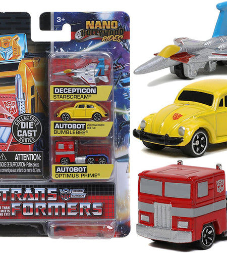 "Transformers" 3 piece Set Release 2 "Nano Hollywood Rides" Diecast Models by Jada