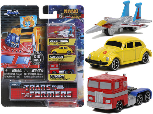 Load image into Gallery viewer, "Transformers" 3 piece Set Release 2 "Nano Hollywood Rides" Diecast Models by Jada
