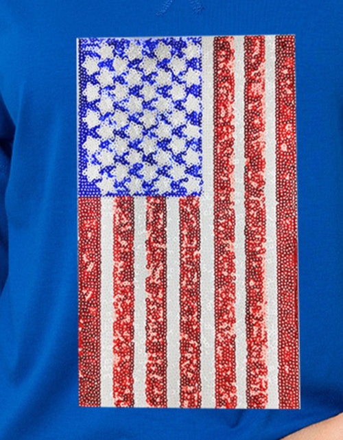 Load image into Gallery viewer, US Flag Round Neck Half Sleeve T-Shirt
