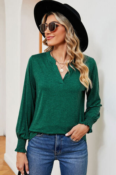 Load image into Gallery viewer, Notched Lantern Sleeve T-Shirt
