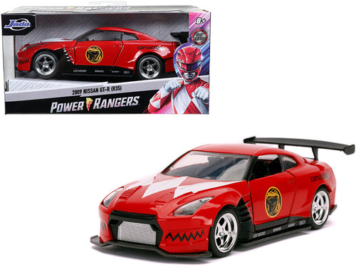 Load image into Gallery viewer, 2009 Nissan GT-R (R35) Red Red Ranger's "Power Rangers" 1/32 Diecast Model Car by Jada

