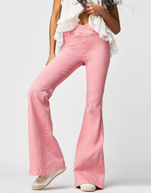 Load image into Gallery viewer, Asymmetric Waist Flare Jeans
