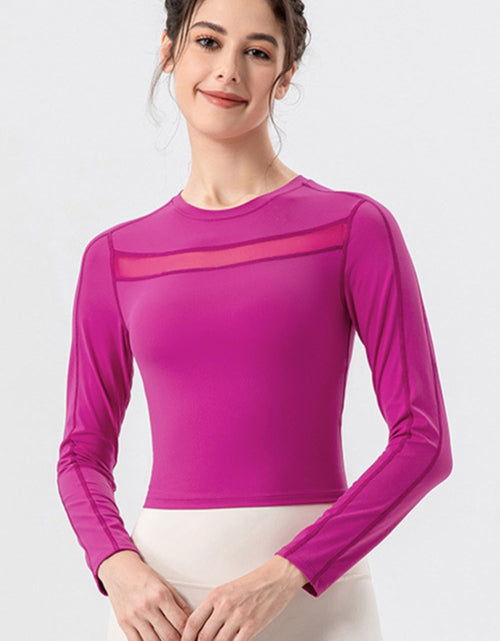 Load image into Gallery viewer, Round Neck Long Sleeve Active T-Shirt
