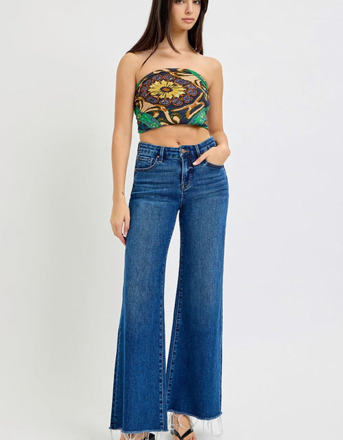 Load image into Gallery viewer, RISEN Tummy Control High Rise Wide Leg Jeans
