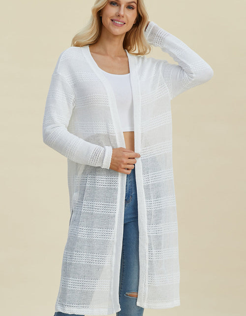 Load image into Gallery viewer, Double Take Full Size Open Front Longline Cardigan

