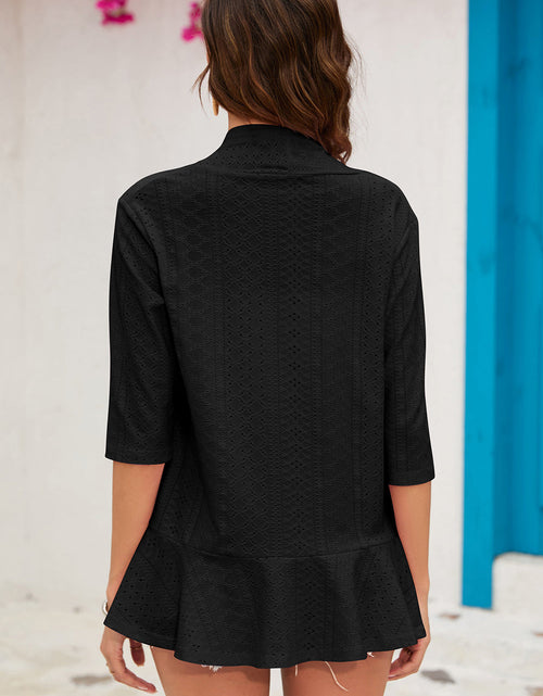 Load image into Gallery viewer, Eyelet Open Front Cardigan
