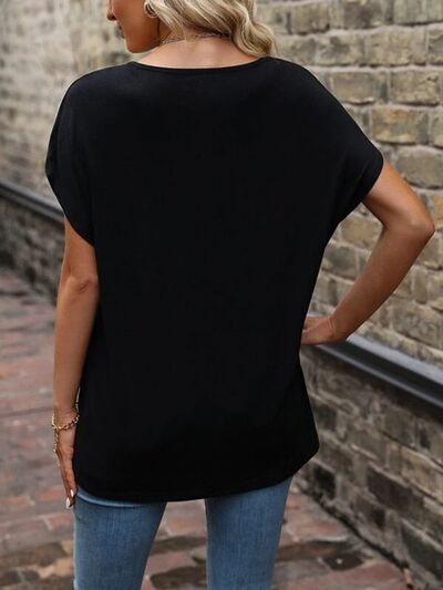 Load image into Gallery viewer, Heathered V-Neck Short Sleeve T-Shirt
