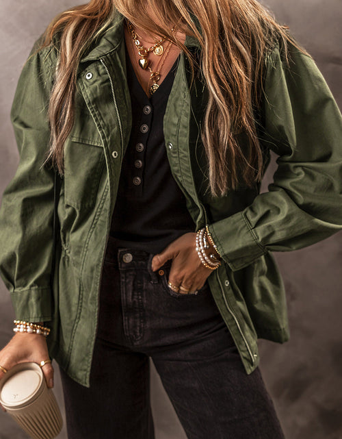 Load image into Gallery viewer, Zip Up Long Sleeve Jacket
