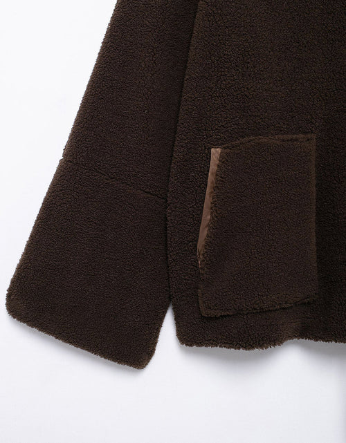 Load image into Gallery viewer, Turtleneck Zip Up Long Sleeve Plush Jacket
