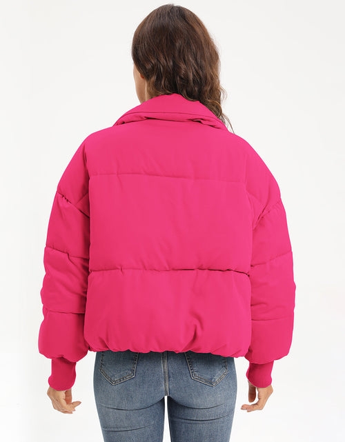 Load image into Gallery viewer, Zip Up Turtleneck Long Sleeve Puffer Jacket
