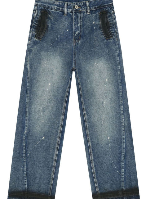 Load image into Gallery viewer, Men's Raw Hem Baggy Jeans
