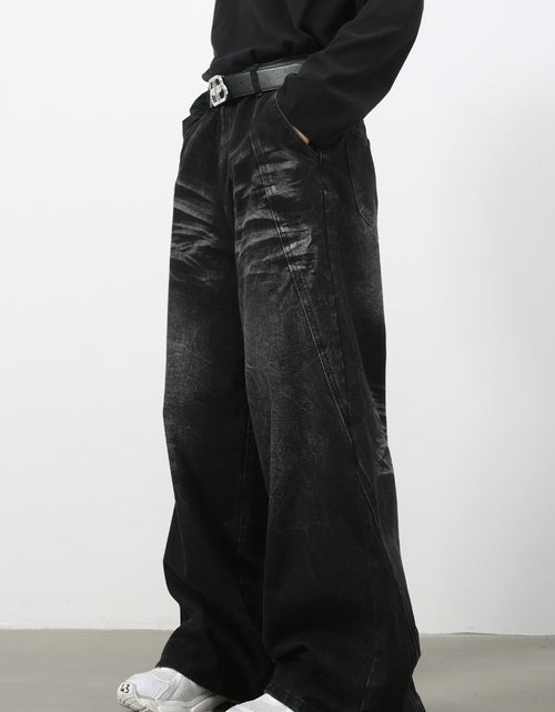 Load image into Gallery viewer, Men's Wide Leg Jeans with Pockets
