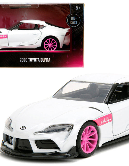 Load image into Gallery viewer, 2020 Toyota Supra White Metallic with Pink Wheels "Pink Slips" Series 1/32 Diecast Model Car by Jada
