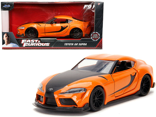 Load image into Gallery viewer, Toyota GR Supra Orange with Black Stripes "Fast &amp; Furious 9 F9" (2021) Movie 1/32 Diecast Model Car by Jada
