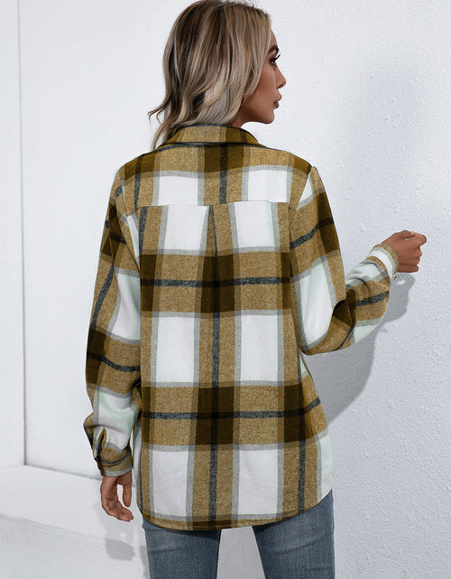 Load image into Gallery viewer, Ivy Lane Plaid Button Up Flannel Shirt
